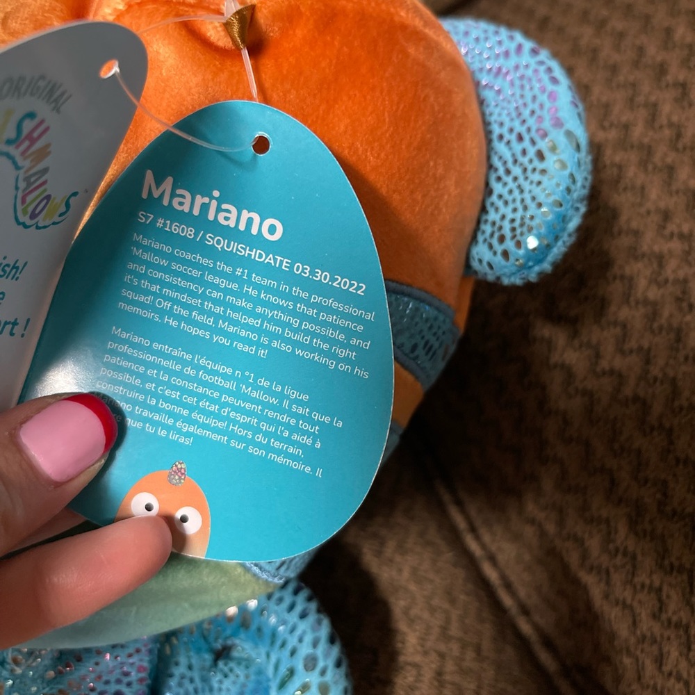 Nwt squishmallow “Mariano” the orange chameleon 7” squishmallow - Picture 4 of 4